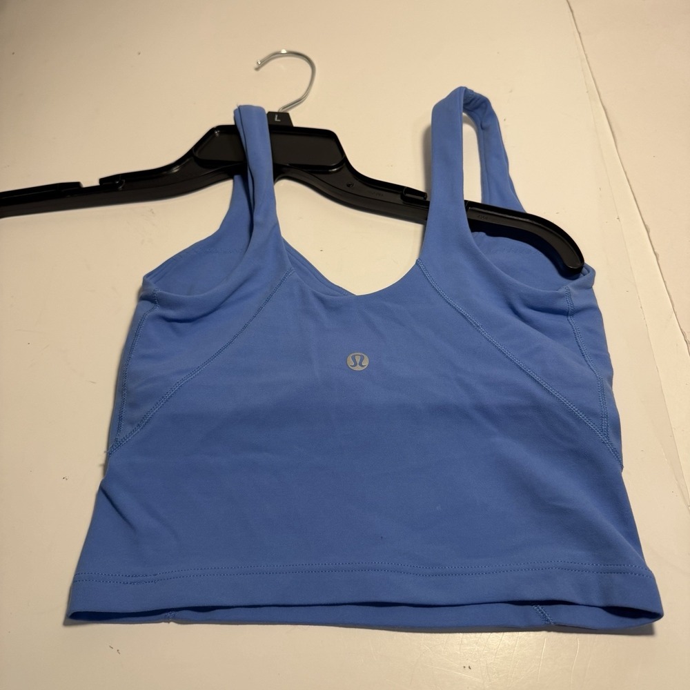 Lululemon Align Crop Tank Top With Built In Bra Blue Size 0